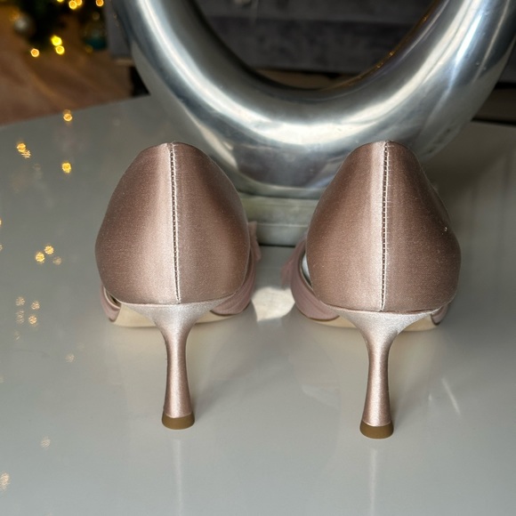 Badgley Mischka Festive Satin & Tulle Bow D'Orsay Pumps - Picture 5 of 7